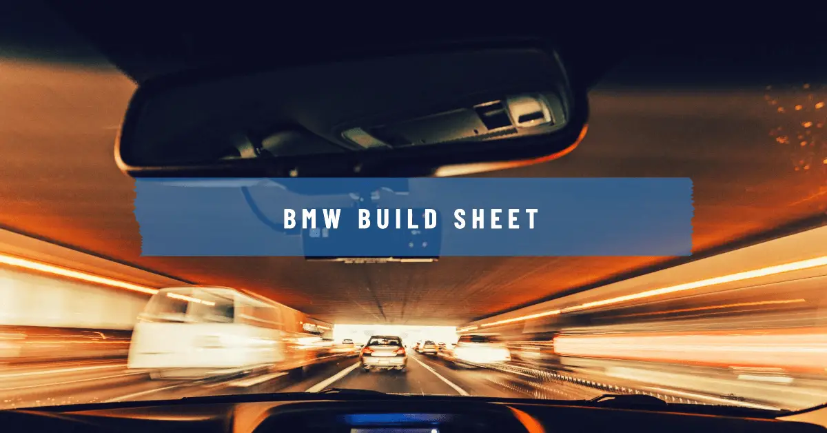 bmw build sheet