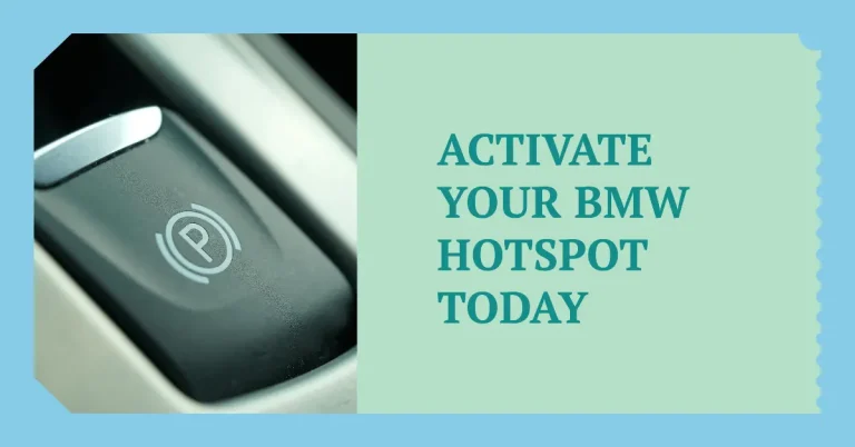 How to Activate BMW Hotspot