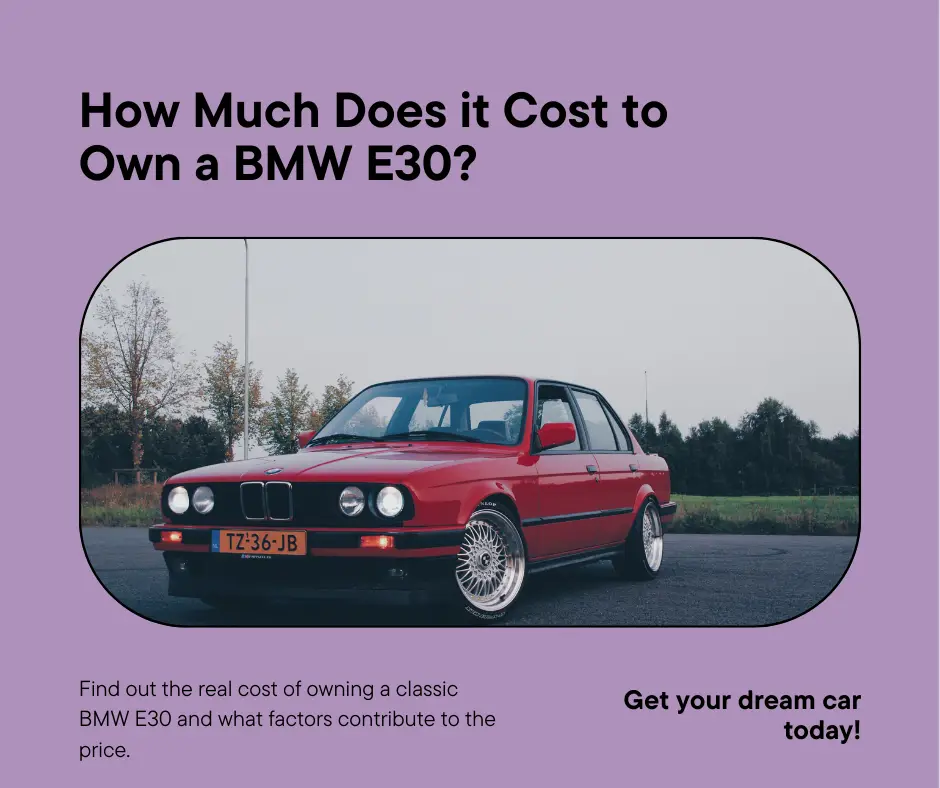 How Much Does a BMW E30 Cost