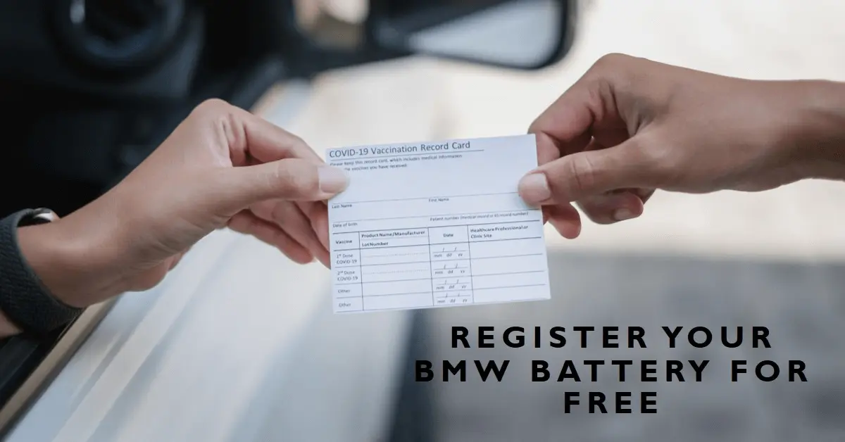 How to Register a BMW Battery for Free