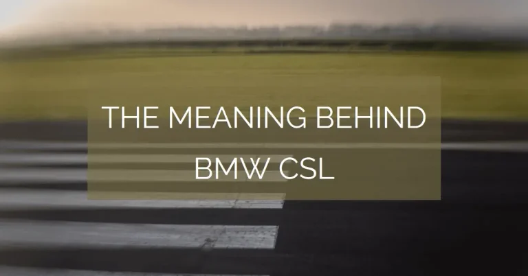 What Does BMW CSL Actually Stand For?