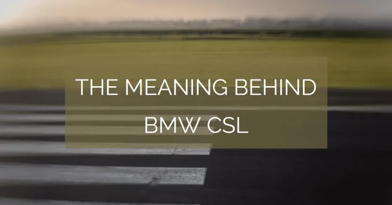 What Does BMW CSL Actually Stand For