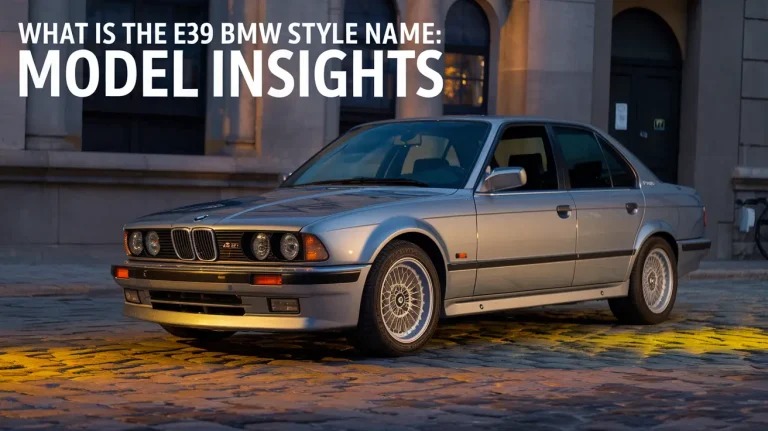 What Is The E39 BMW Style Name: Model Insights