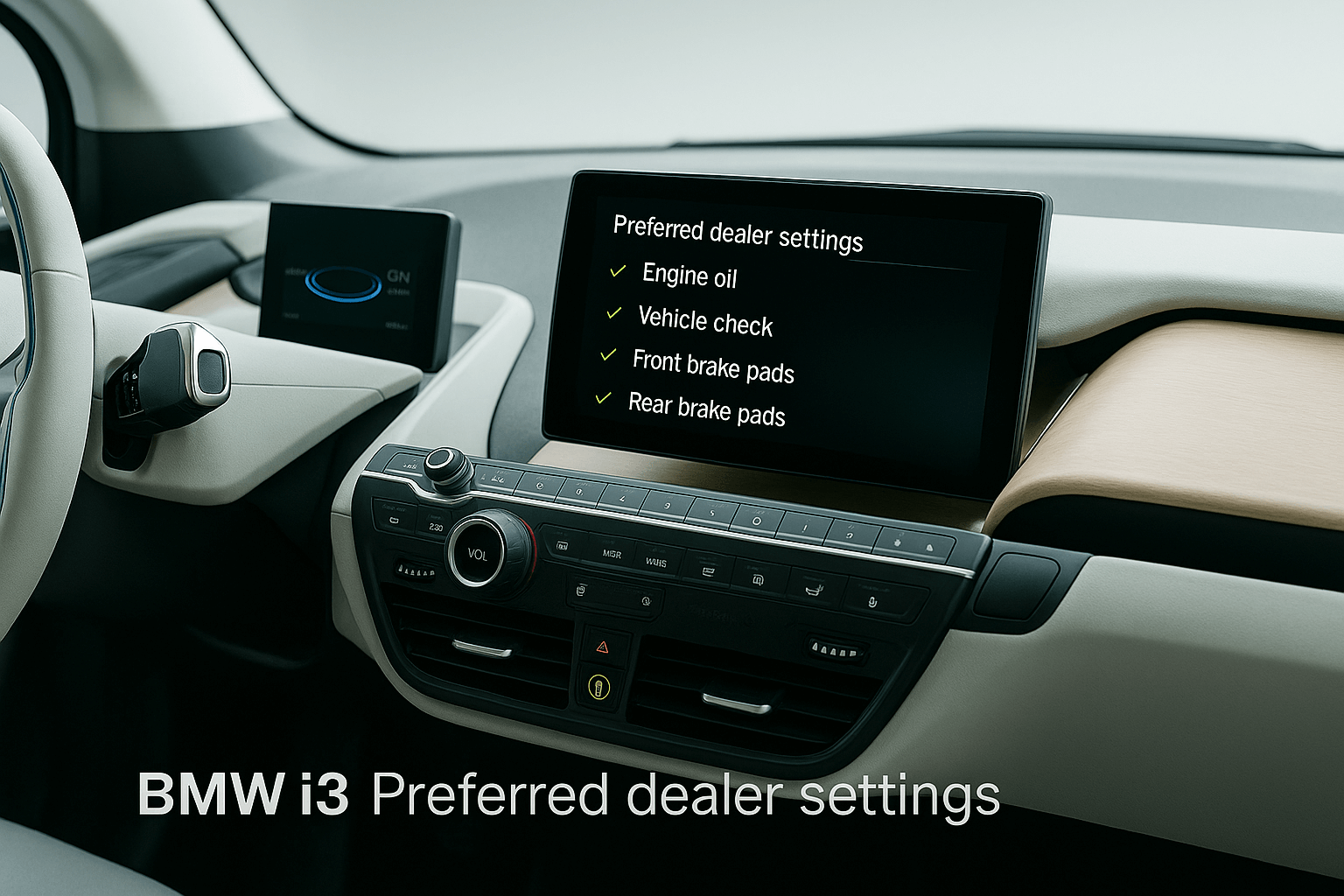 BMW i3 Preferred Dealer Settings