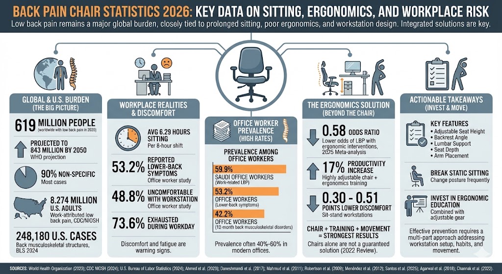 back pain chair statistics